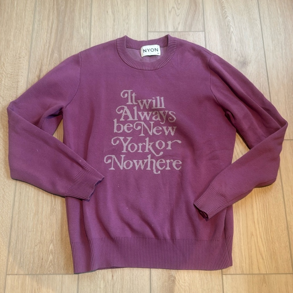 NYON Sweater ( New York or Nowhere Brand )
Size SM
Color: Purple